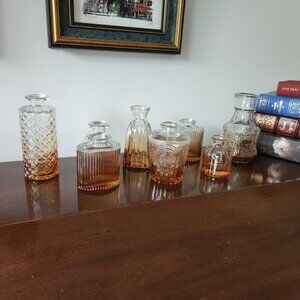 Small glass bud vases